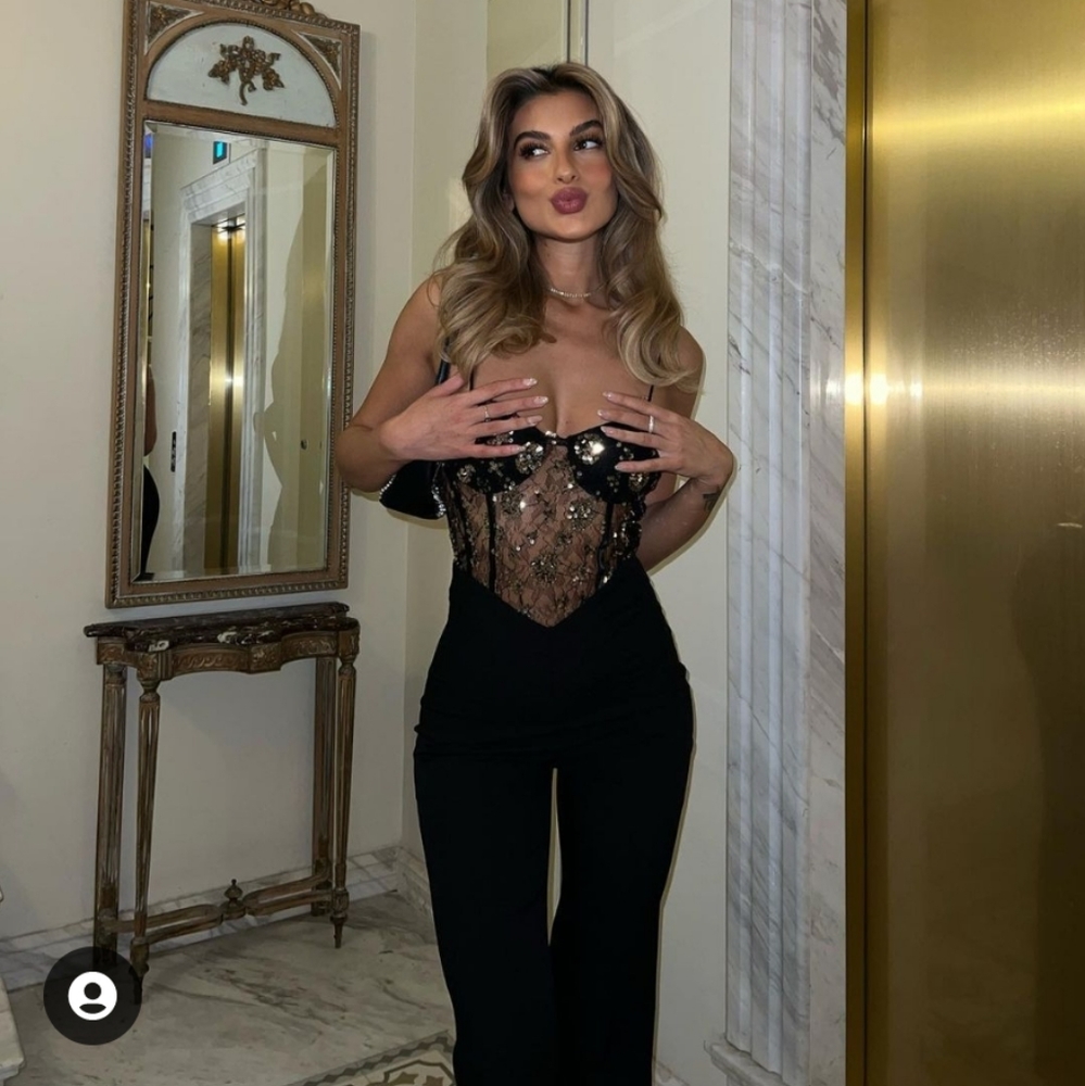 Zara Black Jumpsuit with Sequin Bustier - Picture 9 of 14